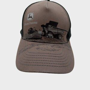 John Deere Hat Cap Strapback Gray Black Tracking Ahead Columbus Oh 2013